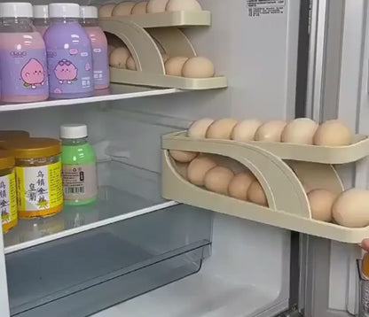 Automatically Rolling Egg Holder Container Display Rack